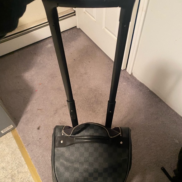 AUTHENTIC Louis Vuitton Damier Graphite Eole 55 Rolling Luggage Convertible Duff - Picture 8 of 12